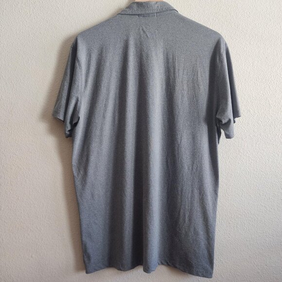 Marine Layer Polo Shirt Mens Large Gray Weekend Sport Performance Stretch Pocket - Picture 4 of 6